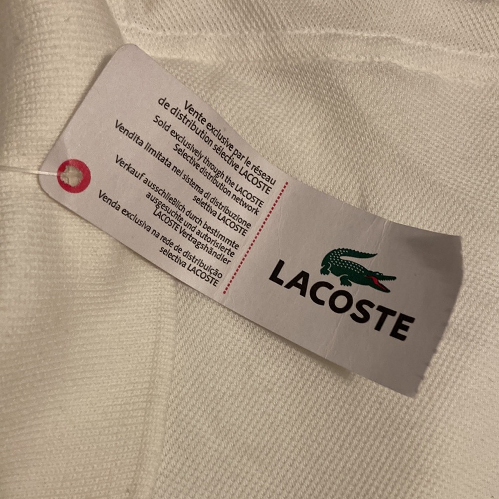 NWT Lacoste White Polo - Picture 5 of 7